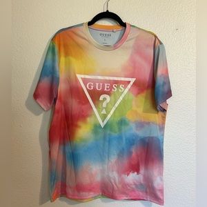 Guess tie dye shirt Size L